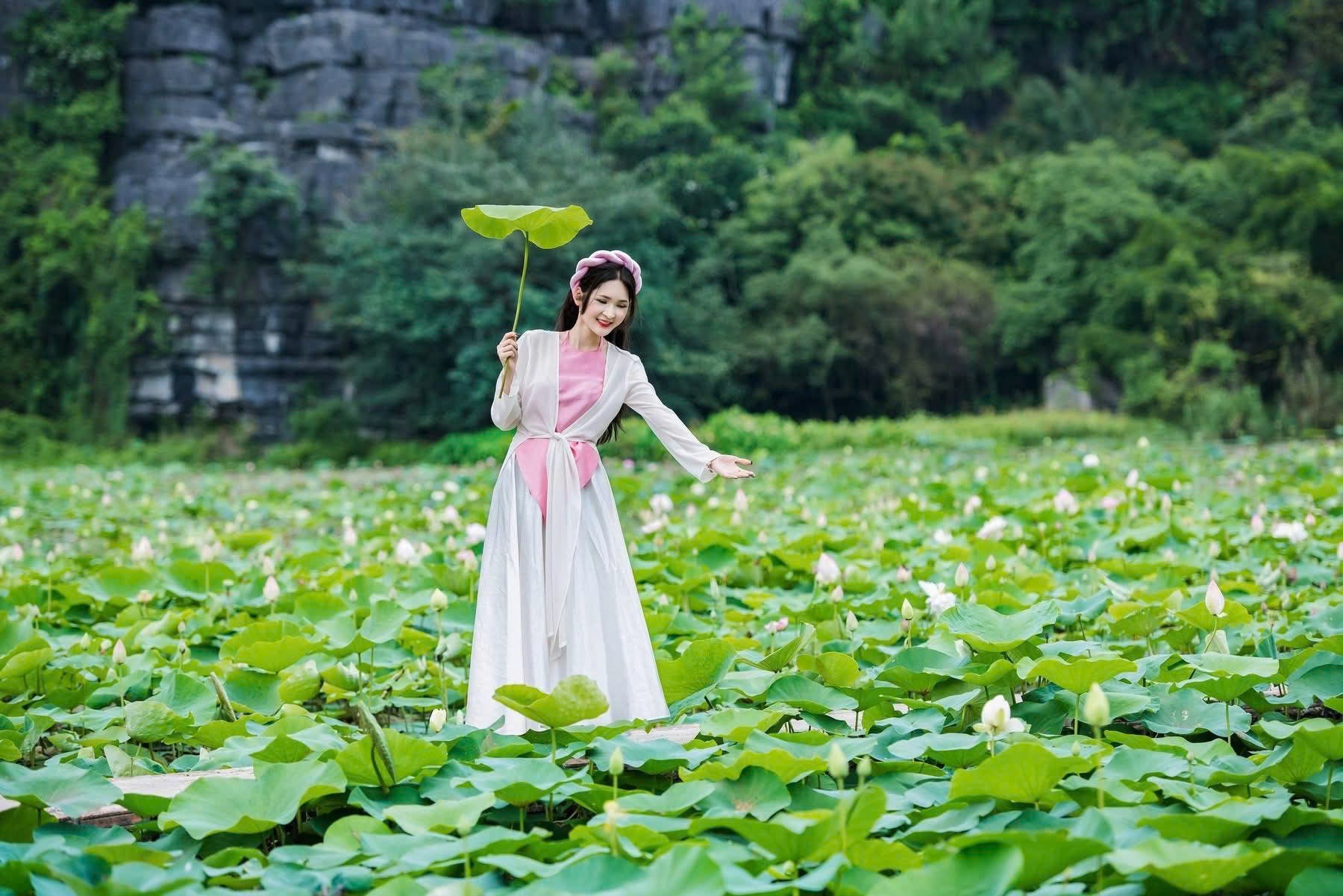 Lotus ponds create stunning natural backdrops that are perfect for capturing beautiful photos 